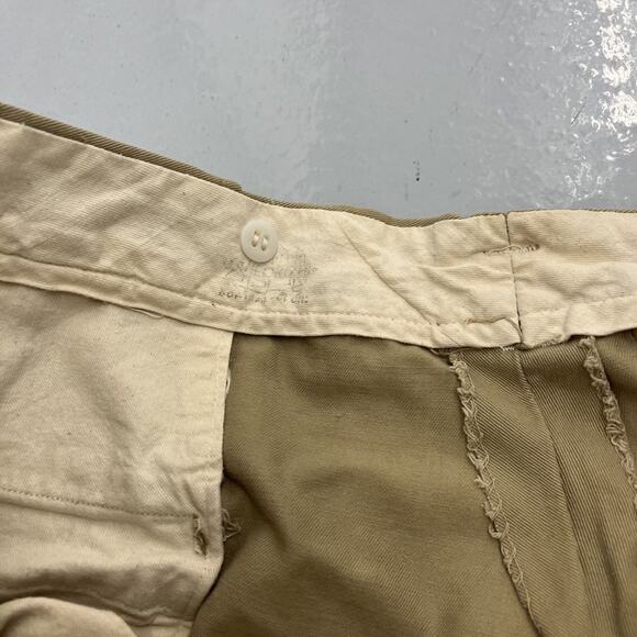 Vintage 50s Tan Sanforized Sail Cloth Workwear Chinos 36x32 - Picture 4 of 4